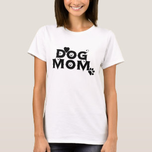 Hundemama grooviges Logo Herz Welpe Pfote Mutterta T-Shirt