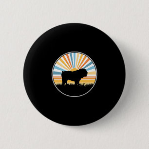 - Hundemama Hund Papa Retro Sonnenuntergang Hausti Button