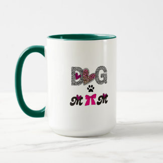 Hundemama Leopard Herz Tasse - Geschenk für Mama