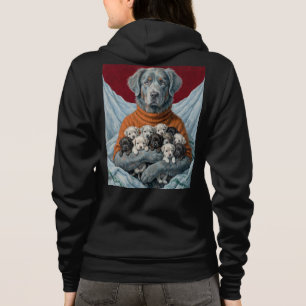 Hundemama mit 11 Welpen Hoodie Frauen - Renaissanc
