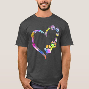 Hundemama Papa Welpe Liebe Hunde Pfotenabdruck Her T-Shirt