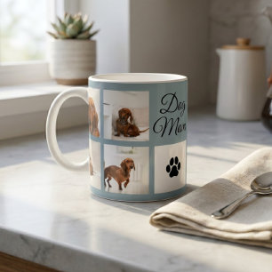 Hundemama Pfotenabdruck Acht Fotos Benutzerdefinie Kaffeetasse