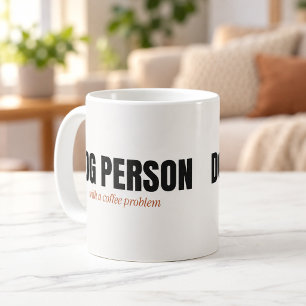 Hundemensch Mit Einem Kaffeeproblem Tasse