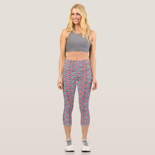 Hundemuster bedruckt capri leggings