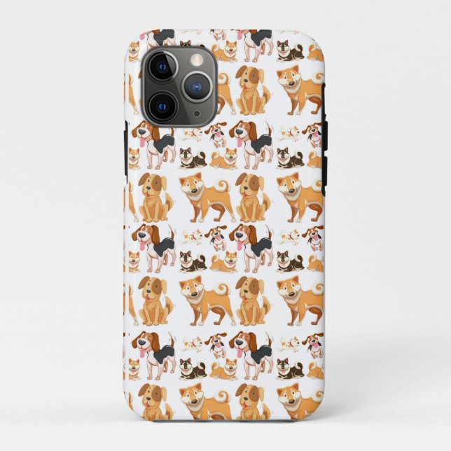 Hundemuster Case-Mate iPhone Hülle (Rückseite)