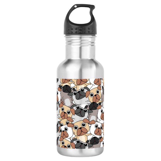 Hundemuster Edelstahlflasche (Vorderseite)