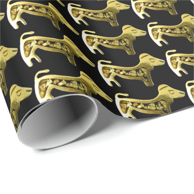 Hundemuster-Packpapier Geschenkpapier (Rolleneckpunkt)