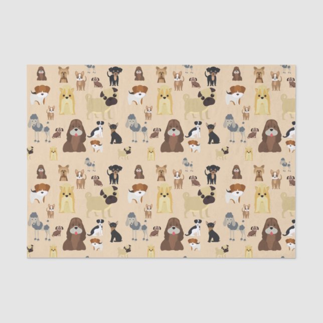 Hundemuster Seidenpapier (Vorderseite)