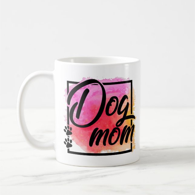 Hundemutter farbenfroh modern kaffeetasse (Links)