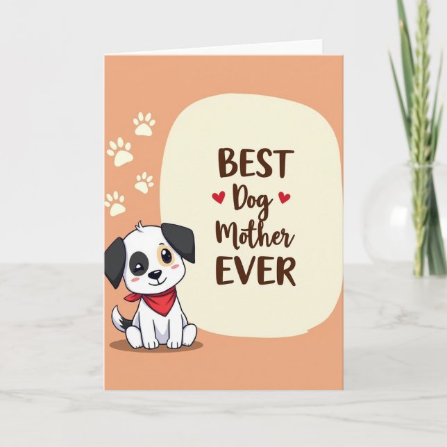 Hundemutter-Illustrationskarte Karte (Vorderseite)