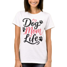 Hundemutter-Leben – T-Shirt mit süßem Pfotenabdruc