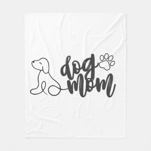 Hundemutter-Liniendesign Minimalistischer Hundeli Fleecedecke