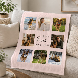 Hundemutter-Mutter-Rosé-Fotocollage Fleecedecke