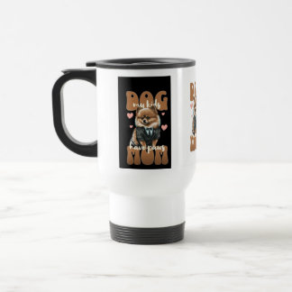 Hundemutter-Tasse – Kaffee & Hund-Silhouette – Tie Reisebecher