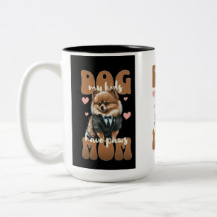 Hundemutter-Tasse – minimalistisches Design – stil Zweifarbige Tasse