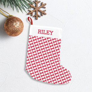 Hundename Red Dog Bone Personalisierte Weihnachten Kleiner Weihnachtsstrumpf