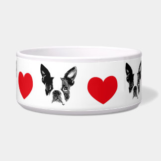 Hundenapf Boston Terrier mit Herz Napf