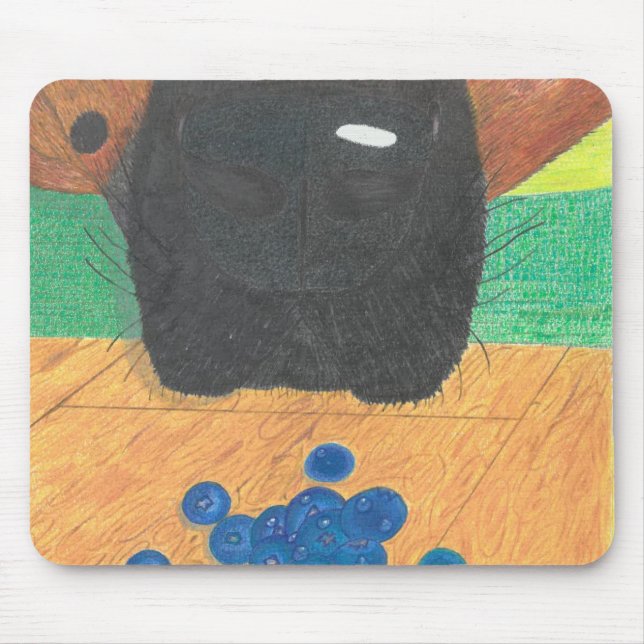 Hundenasen und Blaubeere Mousepad (Vorne)