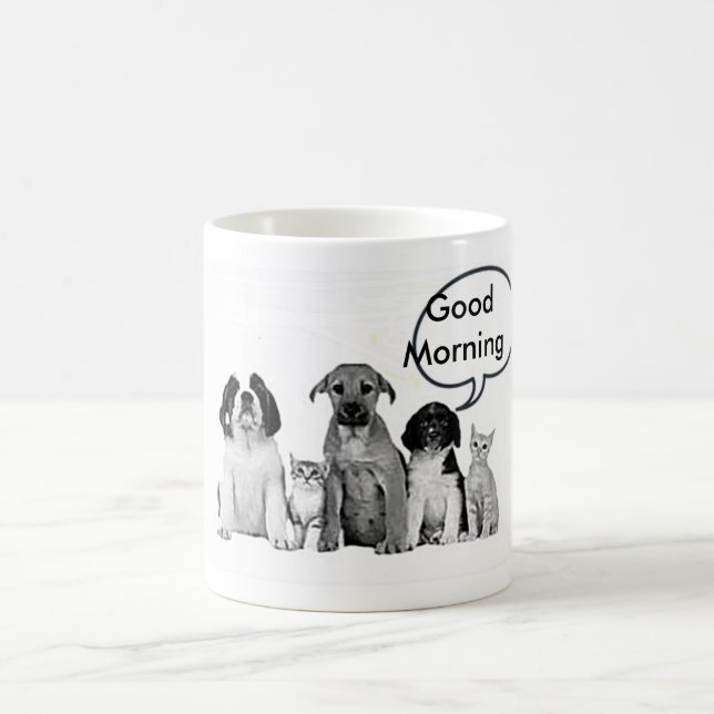 HUNDEPAKET KAFFE/TEE-TASSE SAGT GUTEN MORGEN KAFFEETASSE (Mittel)