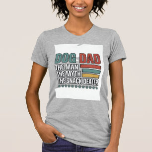 Hundepapa Der Snack-Händler Vintage Pfotenabdruck- T-Shirt