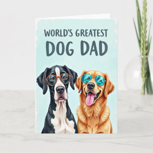 Hundepapa-Freudentag-Kunstkarte Karte