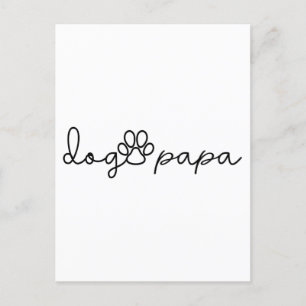 Hundepapa, Hundepfote, Hunde Liebhaber, Vatertagsg Postkarte