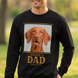 Hundepapa seit Personalisiertes Haustierfoto mit N Sweatshirt