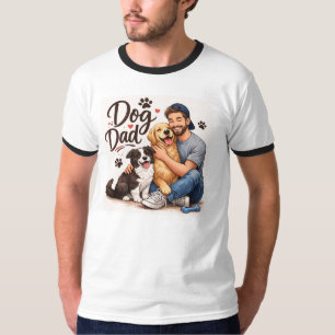 Hundepapa-Truppe T-Shirt – Weiß