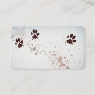 Hundepapierabdruck Aquarellgestaltung Visitenkarte