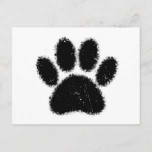 Hundepapierdrucke mit starkem und gestörtem Druck Postkarte
