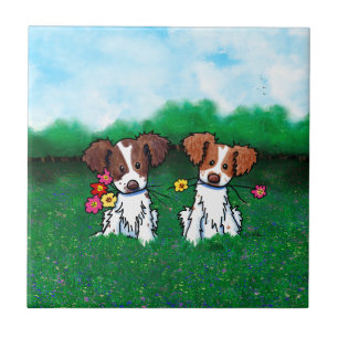 Hundepark Brittany Dogs KiniArt Fliese