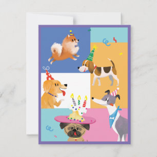 Hundeparty Danksagungskarten Dankeskarte
