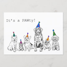Hundeparty-Einladung