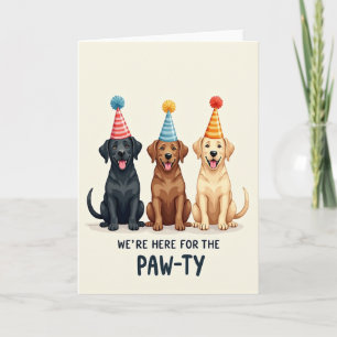Hundeparty-Geburtstagskarte Karte