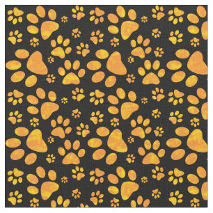 Hundepaw-Druckmuster Orange Stoff