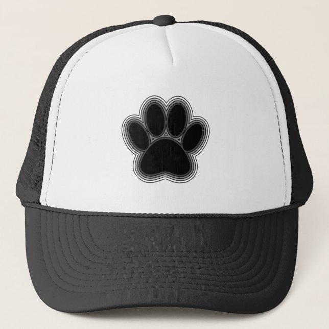 Hundepaw mit Konturen Truckerkappe (Vorderseite)