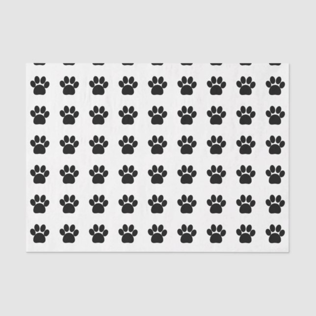 Hundepaw-Prints Seidenpapier (Vorderseite)