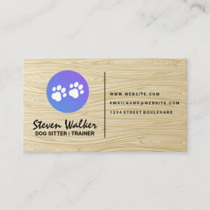 Hundepaws   Holzdruck Visitenkarte