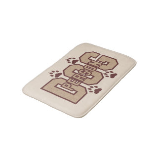 Hundeperson mit Paws Bath Mat Badematte