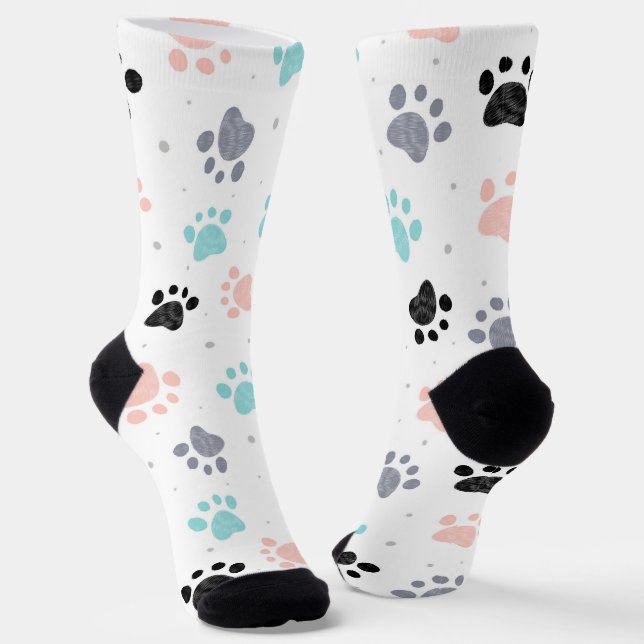 Hundepete druckt Muster Socken (Gewinkelt)