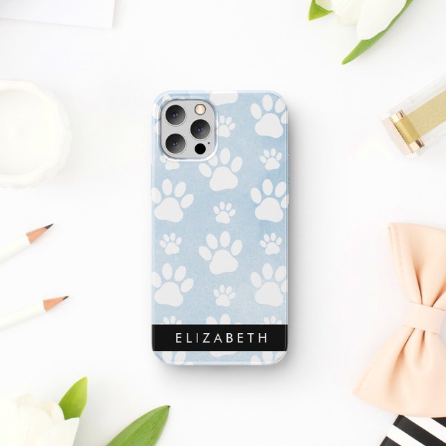 Hundepfähle, weiße Paws, blaue Wasserfarben, Ihr N Case-Mate iPhone Hülle (Von Creator hochgeladen)