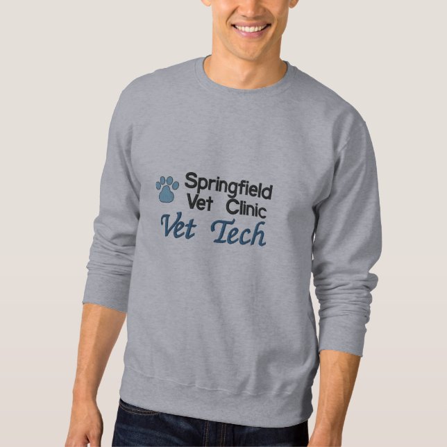 Hundepflaster Besticktes Sweatshirt (Vorderseite)
