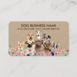 Hundepflege-Boutique Haustiersitter Puppy-Handwerk Visitenkarte