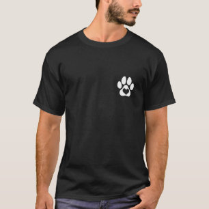 Hundepfote Herz Tierliebhaber Katze Tierarzt Techn T-Shirt