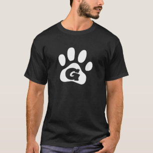 Hundepfoten-Alphabet-Outfit Buchstabe G für Hunde- T-Shirt
