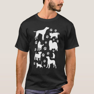 Hundepfoten Katze Hund Süße Katzen und Hunde T-Shirt