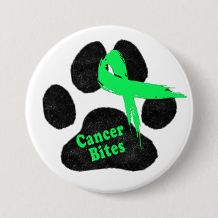 Hundepfoten-Lymphom-Bewusstseins-Schleifen-Design Button
