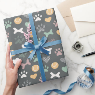 Hundepfoten-Muster Geschenkpapier