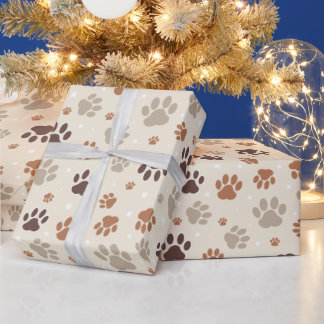 Hundepfoten-Muster-Geschenkpapier Geschenkpapier