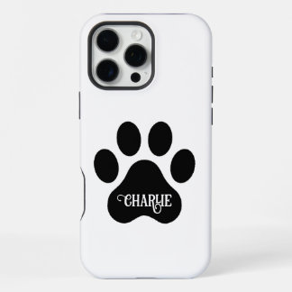 Hundepfoten-Name-Silhouetten-Design iPhone 16 Pro Max Hülle